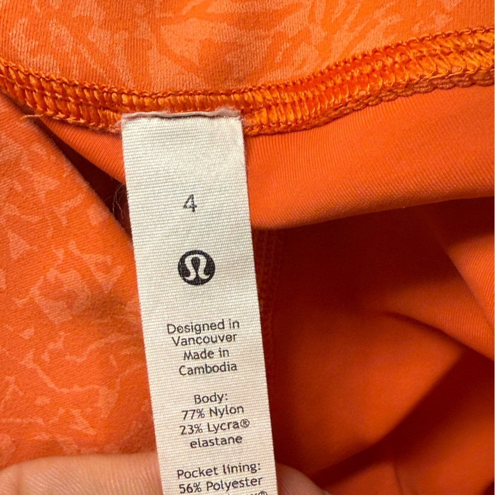 LULULEMON Wunder Train High-Rise Tight 25"
Crunch Warm Coral Orange size 4 - Picture 5 of 6